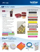 Preview for 1 page of Brother PT1090 - P-Touch - Labelmaker Brochure & Specs