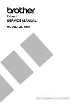 Brother QL-1050 Service Manual предпросмотр