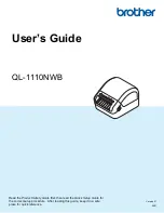 Preview for 1 page of Brother QL-1110NWB User Manual