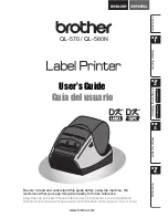 Brother QL 570 - P-Touch B/W Direct Thermal Printer User Manual preview