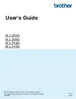 Preview for 1 page of Brother RuggedJet RJ-2030 User Manual