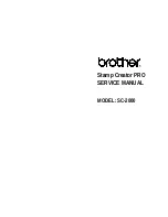 Preview for 2 page of Brother SC-2000 Service Manual