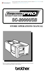 Brother Stampcreator PRO SC2000USB Operation Manual preview