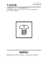 Brother T-8722B Parts Manual preview