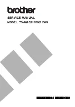 Brother TD-2020 Service Manual preview