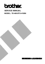 Preview for 1 page of Brother TD-4000 Service Manual