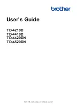 Brother TD-4210D User Manual preview