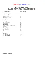 Preview for 3 page of Brother TZ1 B651 Basic Repairs & Adjustments