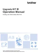 Preview for 1 page of Brother Upgrade KIT III Operation Manual