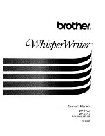 Brother WhisperWriter WP-7400J Owner'S Manual preview