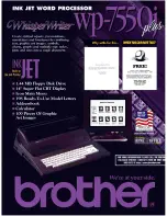 Preview for 1 page of Brother WhisperWriter WP-7550J PLUS Specifications