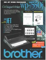 Brother WhisperWriter WP-7550J Specifications preview