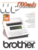 Brother WP-1700MDS Specifications preview