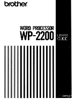 Preview for 1 page of Brother WP-2200 User Manual