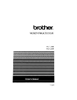 Brother WP-230B Owner'S Manual preview