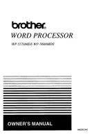 Preview for 1 page of Brother WP-5550MDS Owner'S Manual