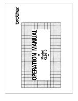 Brother X L 2010 Operating Manual preview