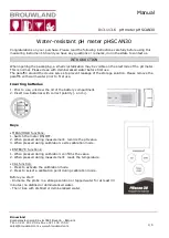 Preview for 11 page of Brouwland phscan30 Manual