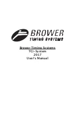 Preview for 1 page of BROWER TIMING SYSTEM TCi-System User Manual