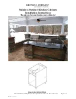 Brown Jordan Stainless Outdoor Kitchen Cabinet Installation Instructions Manual предпросмотр