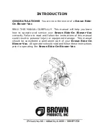 Предварительный просмотр 2 страницы Brown Products RIDE-ON BLOWER-VAC Owner'S/Operator'S Manual