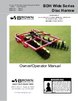 Предварительный просмотр 1 страницы BROWN BD12C Owner'S/Operator'S Manual