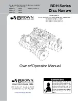 Предварительный просмотр 1 страницы BROWN BDH Series Owner'S/Operator'S Manual