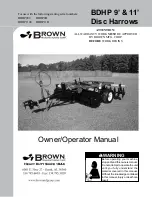 Предварительный просмотр 1 страницы BROWN BDHP-1100-3022 Owner'S/Operator'S Manual