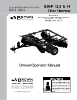 Предварительный просмотр 1 страницы BROWN BDHP-1250 Owner'S/Operator'S Manual