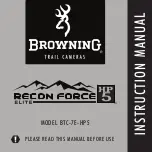 Browning Recon Force Elite HP5 BTC-7E-HP5 Instruction Manual preview