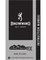 Browning Strike Force HD Pro X BTC-5HDPX Instruction Manual preview