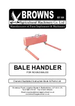 Preview for 1 page of BROWNS BALE HANDLER Owners Illustrated Instruction Book & Parts List