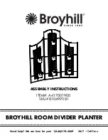 Предварительный просмотр 1 страницы Broyhill A417001900 Assembly Instructions Manual