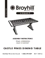 Broyhill Legacy Castle Pines Dining Table Assembly Instructions Manual предпросмотр