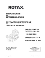 BRP 125 MAX DD2 Installation Instructions And Operation Manual предпросмотр