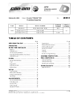 Preview for 1 page of BRP Can-Am DS 450 EFI 2009 Predelivery Bulletin