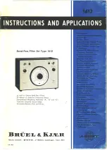 BRUEL & KJAER 1612 Instructions And Applications предпросмотр