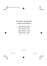 Предварительный просмотр 1 страницы BRUEL & KJAER 2236 A-008 Manual