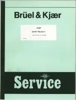 BRUEL & KJAER 2307 Service Instruction preview