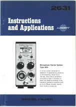 Предварительный просмотр 1 страницы BRUEL & KJAER 2631 Instructions And Applications