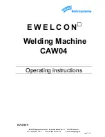 Preview for 1 page of Brugg Pipesystems ewelcon CAW04 Operating Instructions Manual