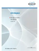 Bruker BioSpin minispec mq10 User Manual preview