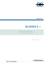 Bruker BLAH500 E Operating & Service Manual preview