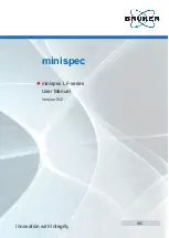 Preview for 1 page of Bruker minispec LF Series User Manual