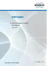 Bruker minispec mq20 User Manual предпросмотр