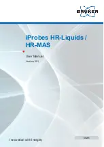 Предварительный просмотр 1 страницы Bruker NMR iProbe HR-Liquids User Manual