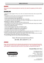 Предварительный просмотр 4 страницы Brunetti Customwork Series User Manual