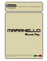 Предварительный просмотр 1 страницы Brunetti MARANELLO BLACK TOP Owner'S Manual