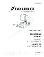 Bruno JOEY VSL-4400 Operator'S Manual preview