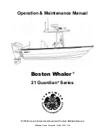 Brunswick Boston Whaler 21 Guardian Series Operation & Maintenance Manual preview